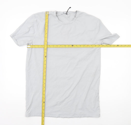 Zara Men’s Grey XL Short Sleeve Crew Neck Jersey T-Shirt