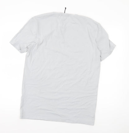 Zara Men’s Grey XL Short Sleeve Crew Neck Jersey T-Shirt