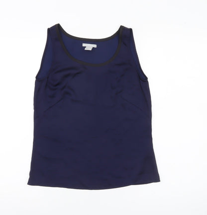 H&M Women’s Blue Tank Top Size 4 Sleeveless Scoop Neck Basic