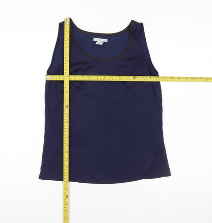 H&M Women’s Blue Tank Top Size 4 Sleeveless Scoop Neck Basic