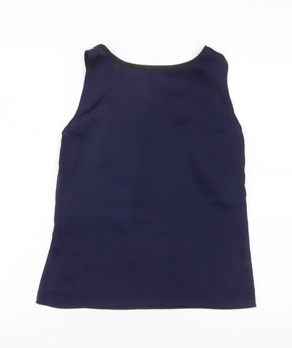 H&M Women’s Blue Tank Top Size 4 Sleeveless Scoop Neck Basic