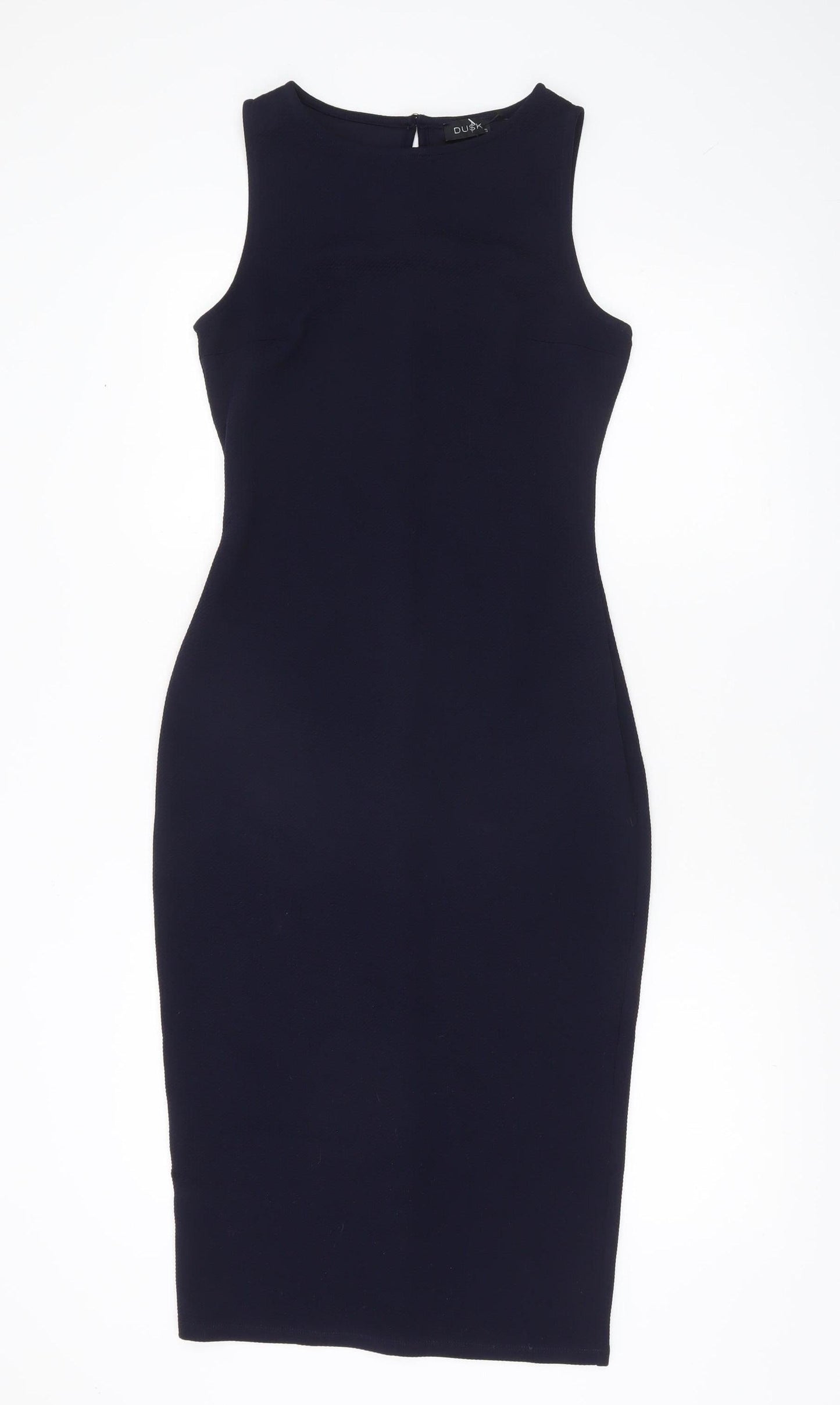Dusk Women’s Blue Bodycon Knee Length Sleeveless Dress Size 10