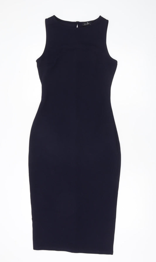 Dusk Women’s Blue Bodycon Knee Length Sleeveless Dress Size 10