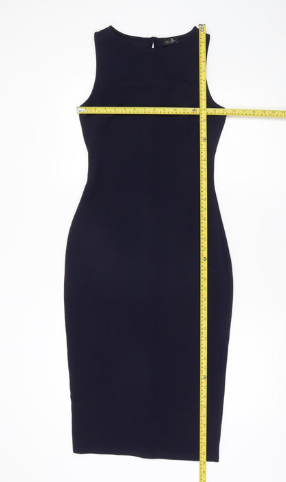 Dusk Women’s Blue Bodycon Knee Length Sleeveless Dress Size 10