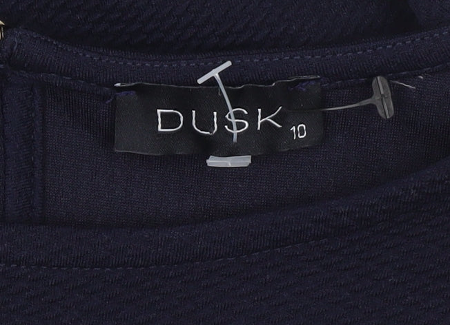 Dusk Women’s Blue Bodycon Knee Length Sleeveless Dress Size 10