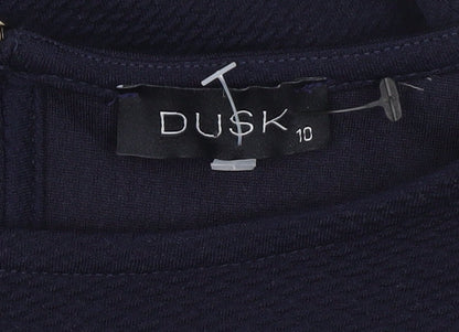 Dusk Women’s Blue Bodycon Knee Length Sleeveless Dress Size 10