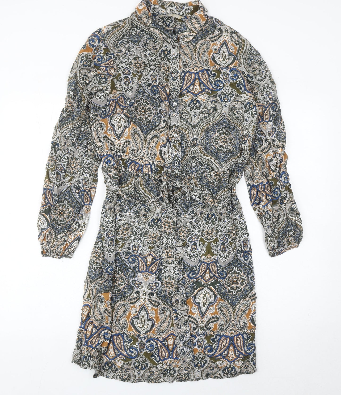 George Women’s Multicoloured Paisley Shirt Dress Size 10 Cotton