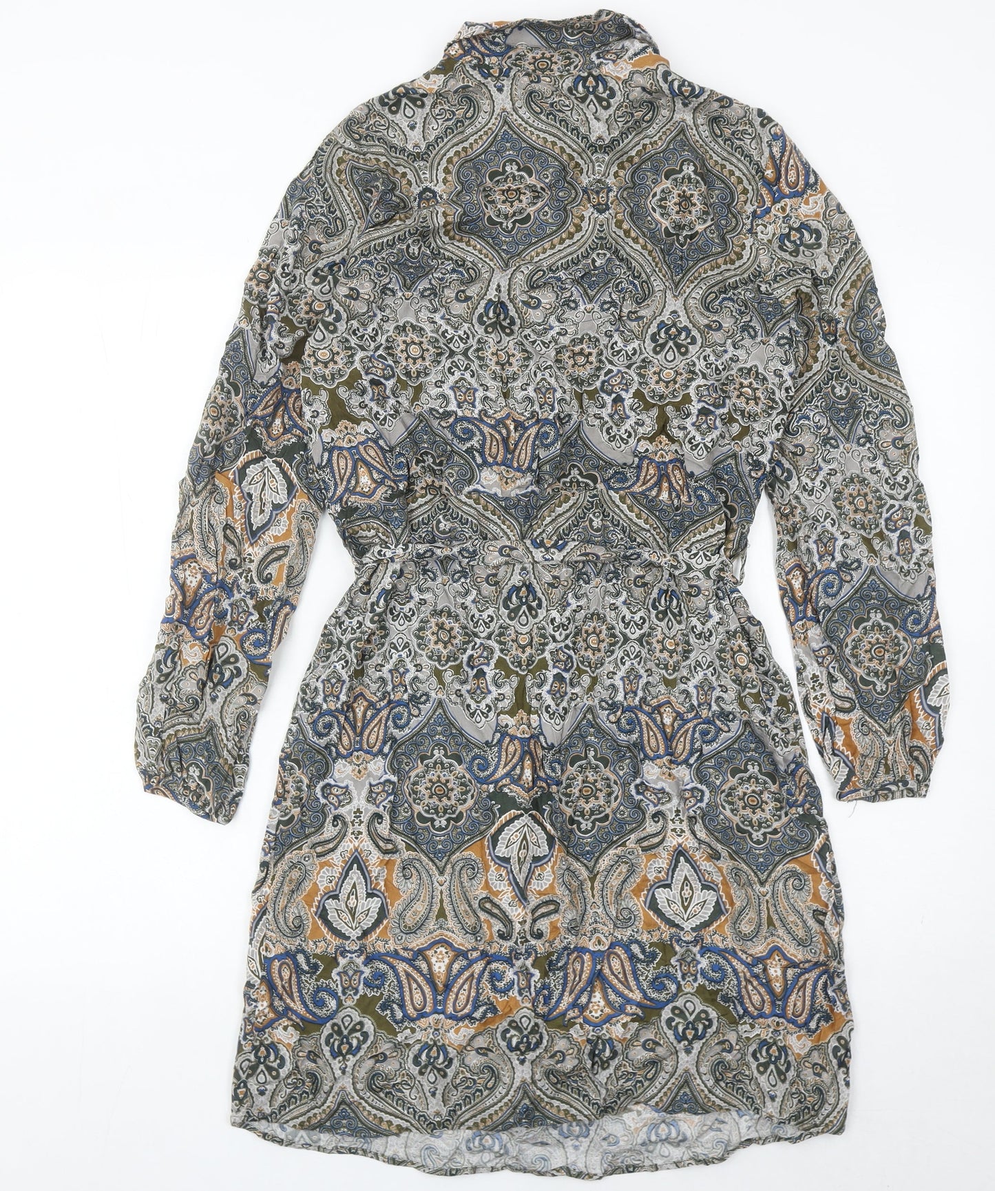 George Women’s Multicoloured Paisley Shirt Dress Size 10 Cotton