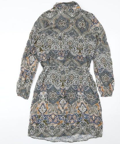 George Women’s Multicoloured Paisley Shirt Dress Size 10 Cotton