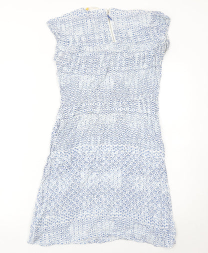 John Lewis Women’s Blue Floral Sheath Knee Length Dress Size 10