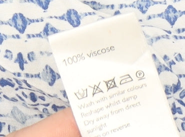 John Lewis Women’s Blue Floral Sheath Knee Length Dress Size 10