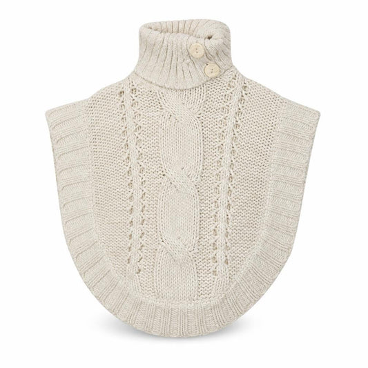 Matalan Girls Ivory Knit Cape Jumper Age 3 Years Roll Neck Button Detail