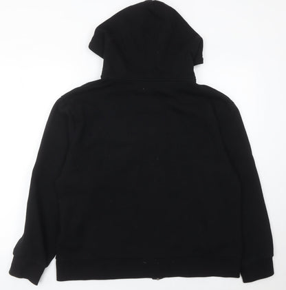 Topman Men’s Black Full Zip Hoodie L Cotton Blend Hooded Jacket