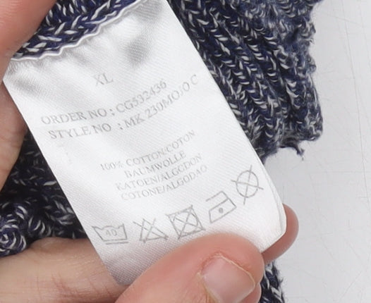 Brave Soul Men's Blue XL Pullover Jumper Crew Neck Cotton Knit