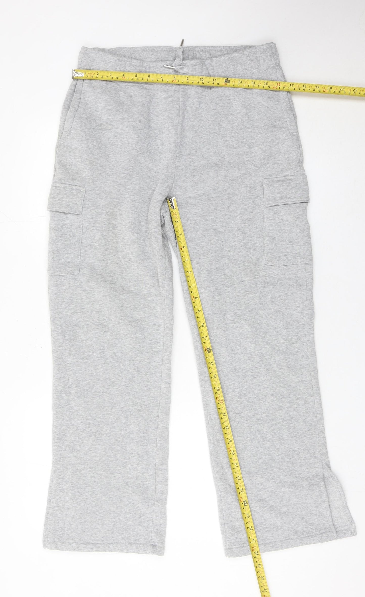 Kyodan Womens Grey Cargo Jogger Trousers Size L Elastic Waist
