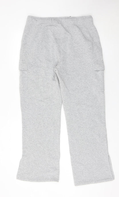 Kyodan Womens Grey Cargo Jogger Trousers Size L Elastic Waist