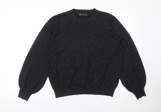 Womens UK Size L Marks and Spencer Black Pullover Jumper
