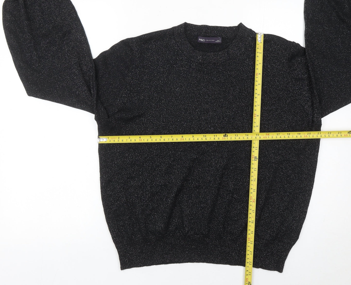 Womens UK Size L Marks and Spencer Black Pullover Jumper