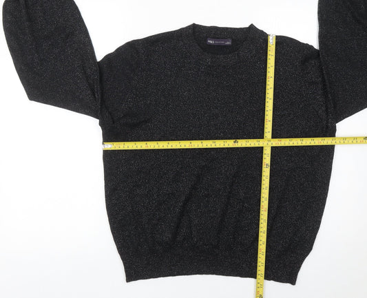 Womens UK Size L Marks and Spencer Black Pullover Jumper