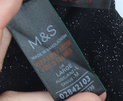 Womens UK Size L Marks and Spencer Black Pullover Jumper