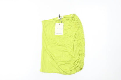 Mars The Label Women’s Green Small Ruched Pencil Skirt