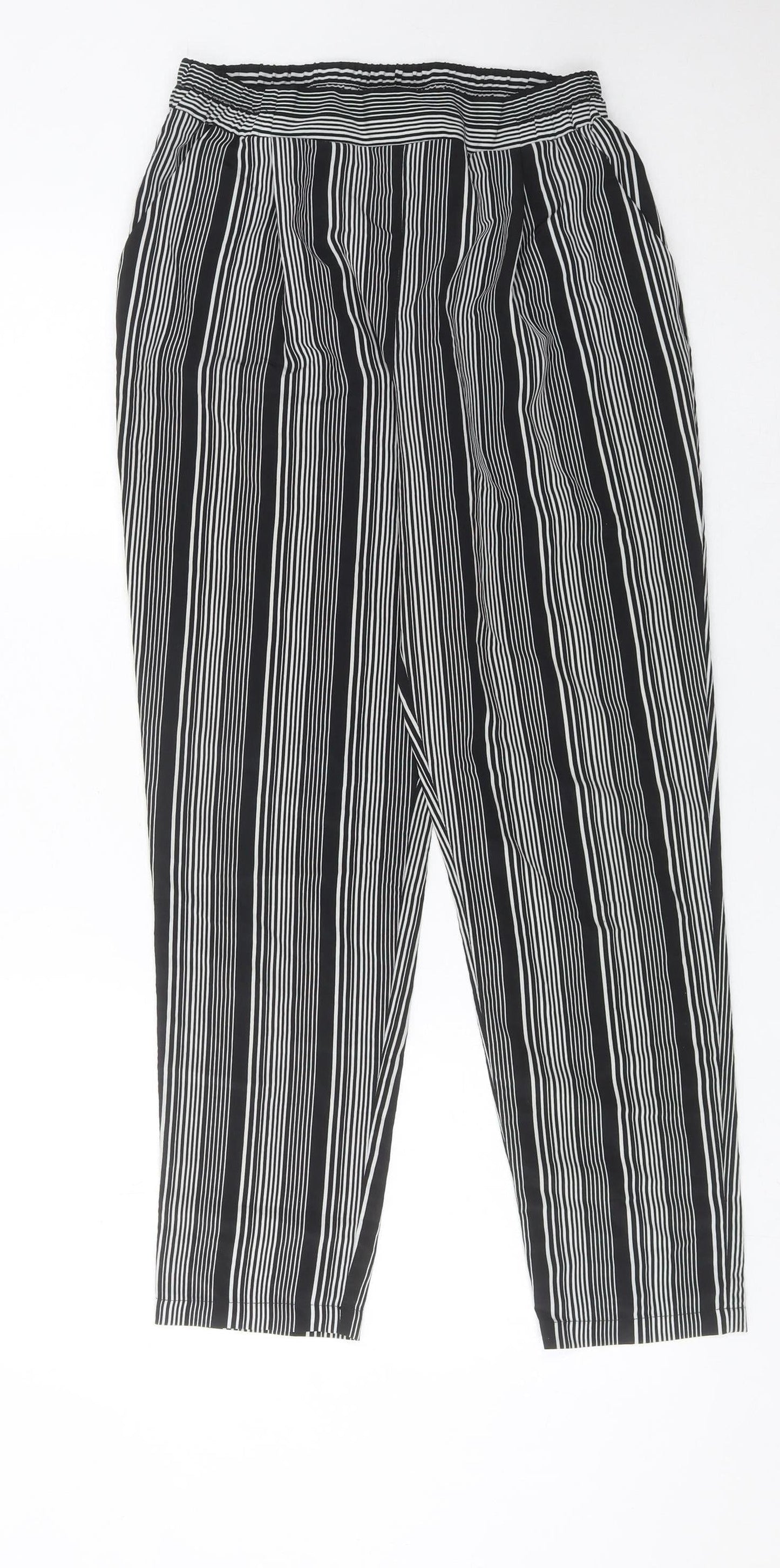 Womens UK Size 8 Primark Relaxed Fit CasualTravel Black Trousers