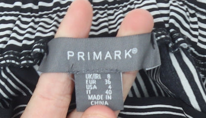 Womens UK Size 8 Primark Relaxed Fit CasualTravel Black Trousers