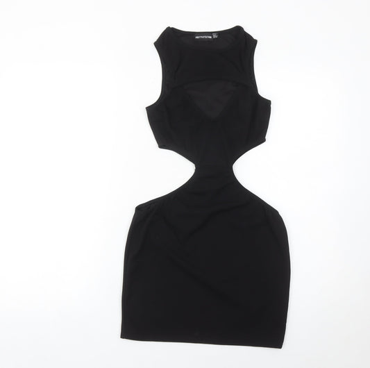 PrettyLittleThing Women’s Black Size 8 Bodycon Cut Out Dress