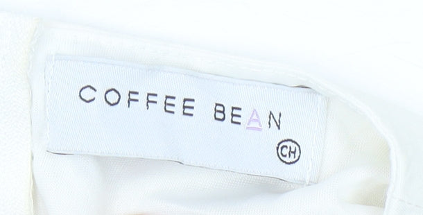 Coffee Bean Women’s Ivory Brown Wide-Leg Sleeveless Jumpsuit Size S