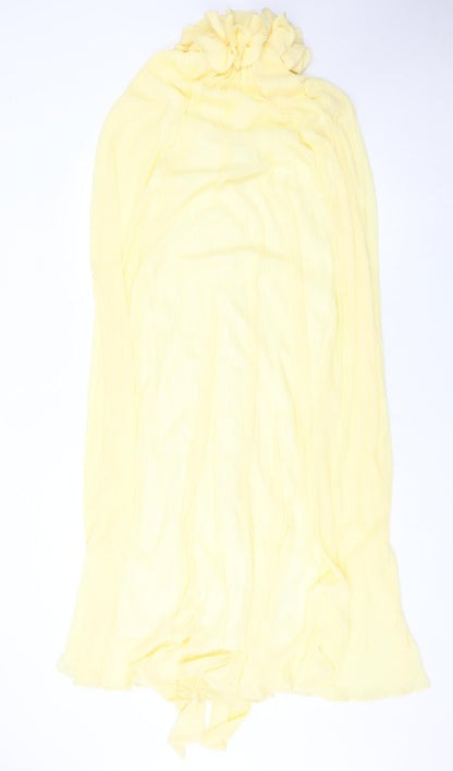 ASOS Women’s Yellow Maxi Halter Sleeveless Dress Size 8