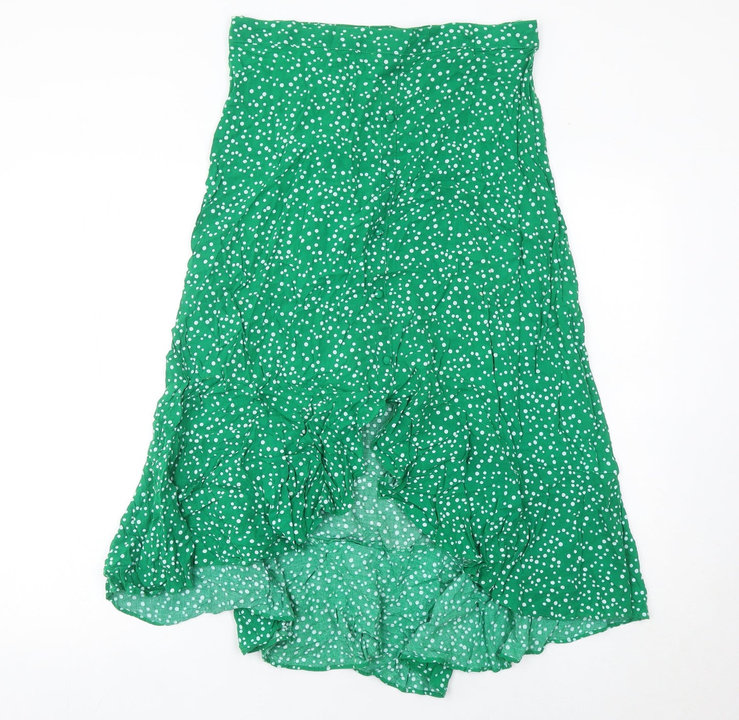 Matalan Women’s Green Polka Dot Flare Midi Skirt Size 12