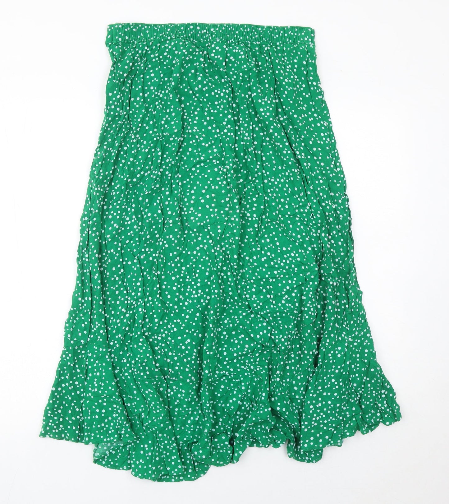 Matalan Women’s Green Polka Dot Flare Midi Skirt Size 12