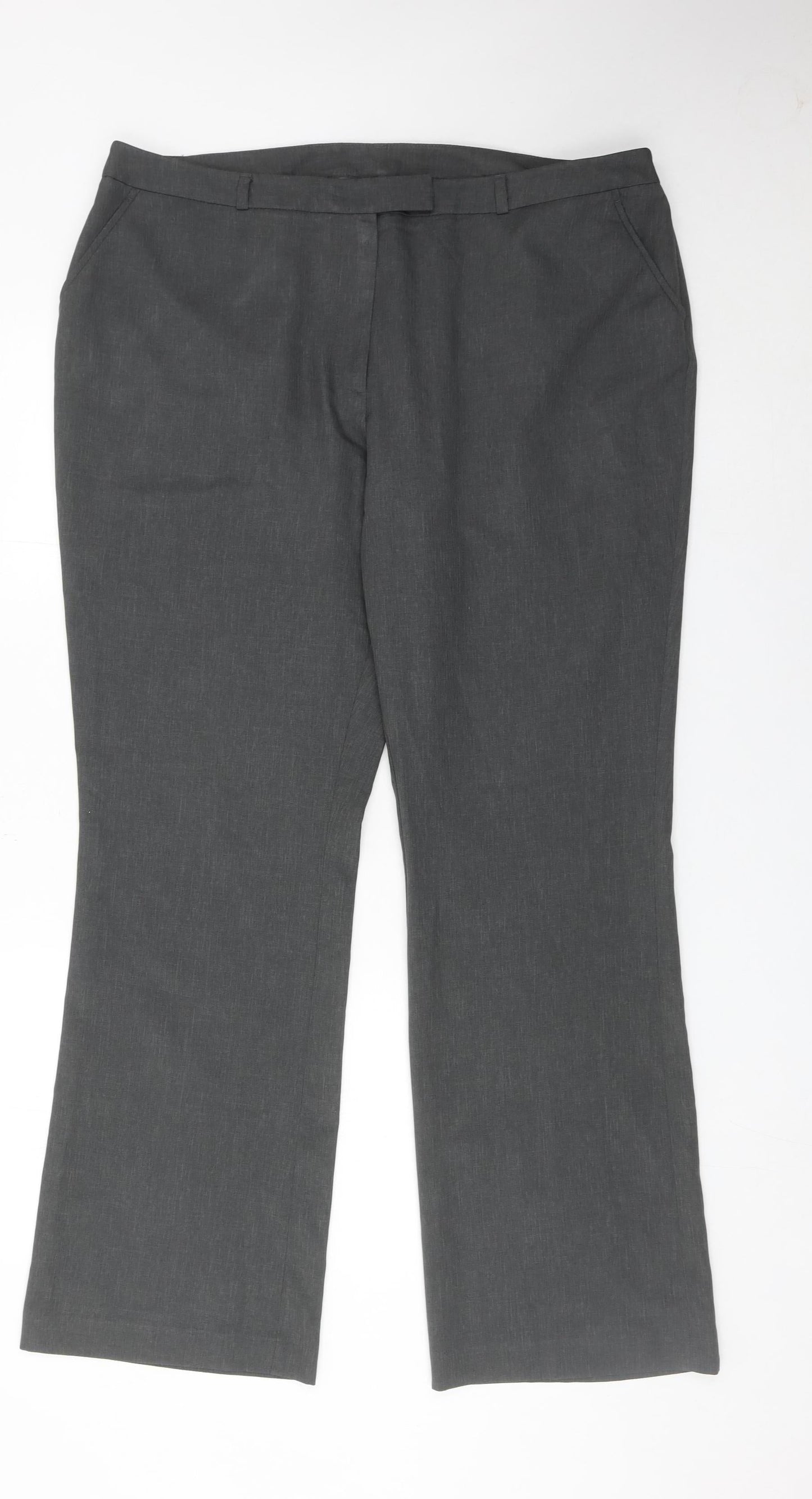 Tu Women’s Grey Dress Pants Size 18 Regular Straight Leg Trousers
