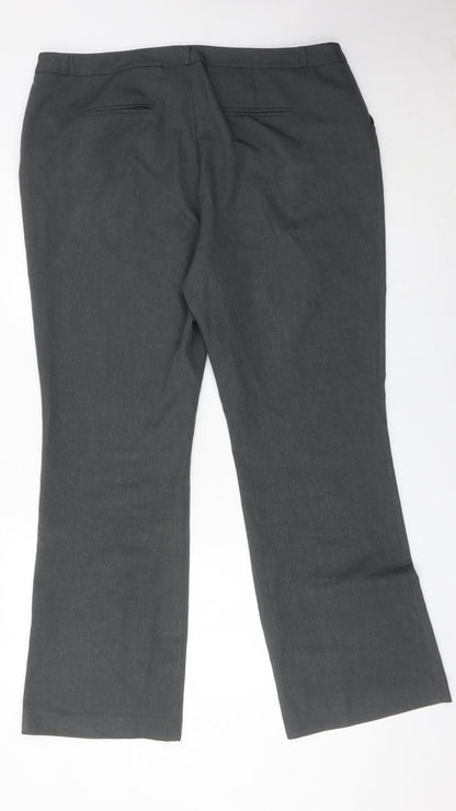 Tu Women’s Grey Dress Pants Size 18 Regular Straight Leg Trousers