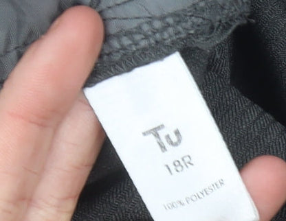 Tu Women’s Grey Dress Pants Size 18 Regular Straight Leg Trousers