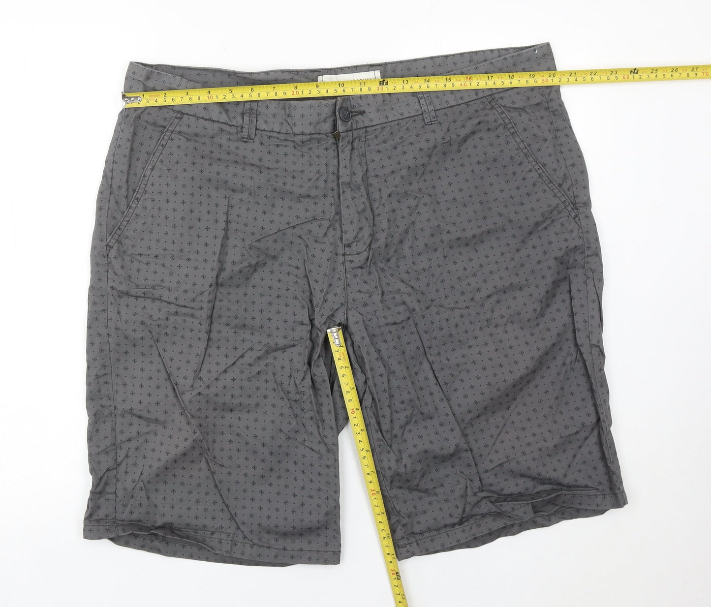 George Men’s Grey Chino Shorts Size 40 Regular Fit Summer Casual