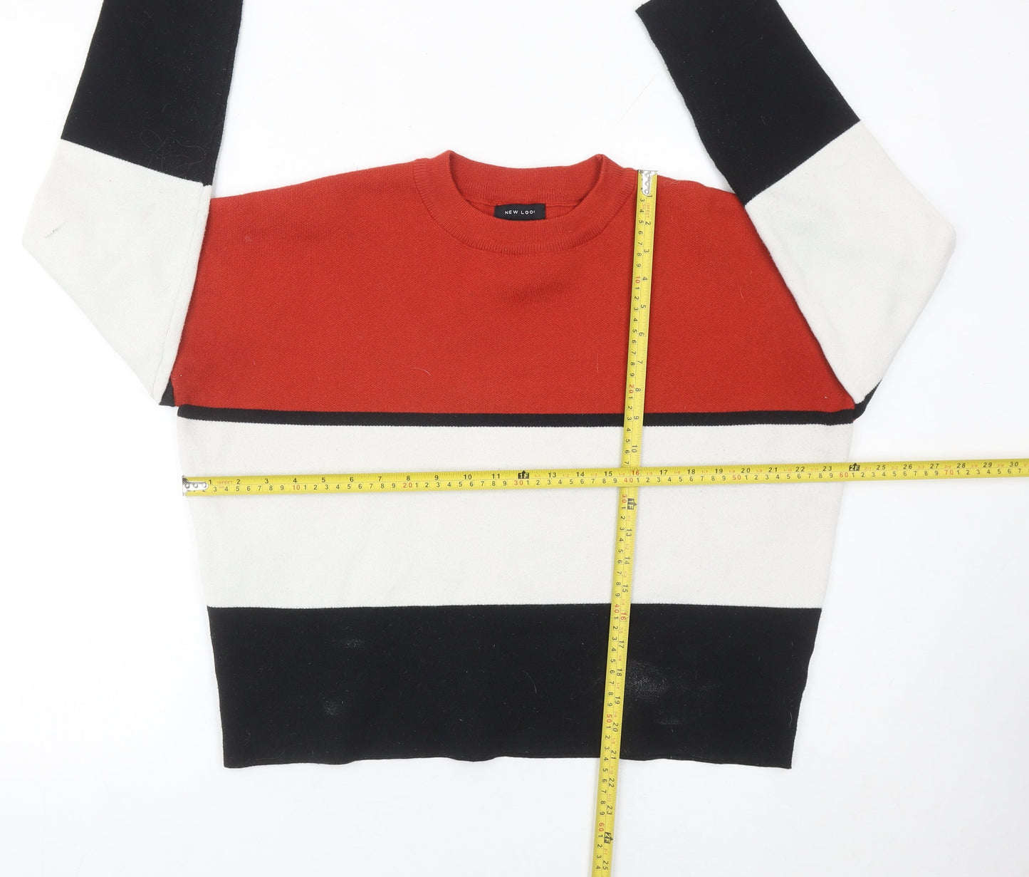 Womens UK Size M New Look Multicoloured Pullover Jumper
