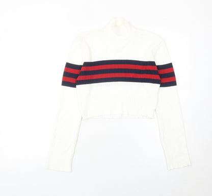 Womens UK Size S Urban Outfitters White Pullover Jumper