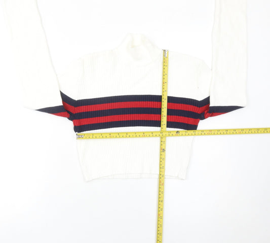 Womens UK Size S Urban Outfitters White Pullover Jumper