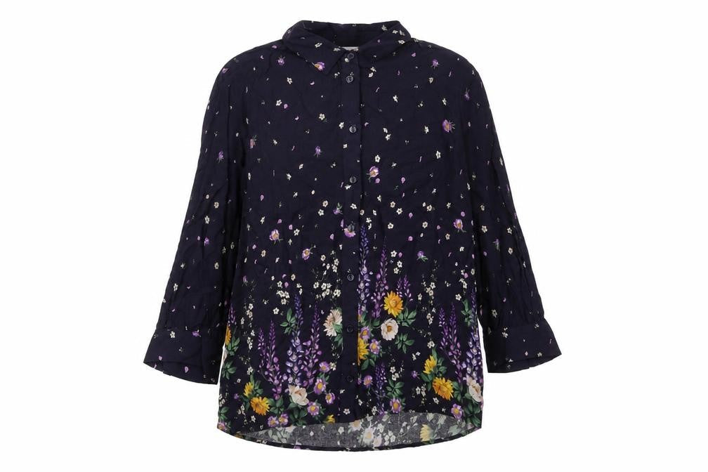 Tu Womens Multicoloured Floral Blouse Size 8 Viscose Tunic Top