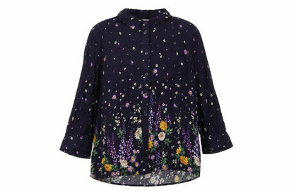 Tu Womens Multicoloured Floral Blouse Size 8 Viscose Tunic Top