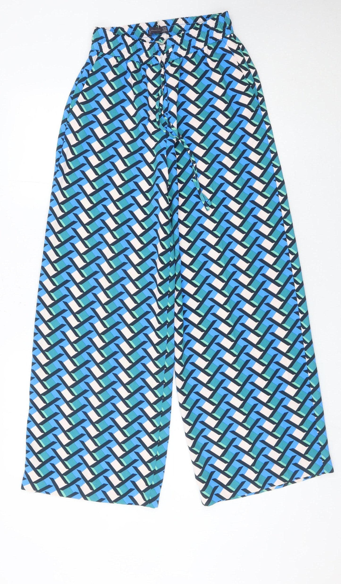 Womens UK Size 6 Marks and Spencer Relaxed Fit CasualTravel Multicoloured Trouse