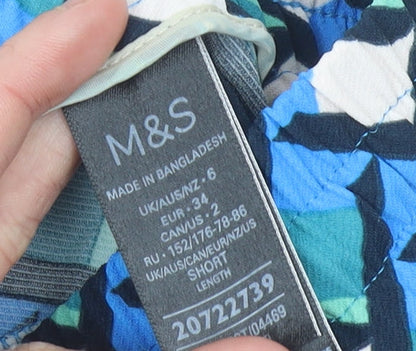 Womens UK Size 6 Marks and Spencer Relaxed Fit CasualTravel Multicoloured Trouse