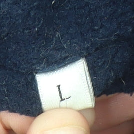 WS Sport Men’s Blue Puffer Jacket L Polyester Fleece Winter Coat