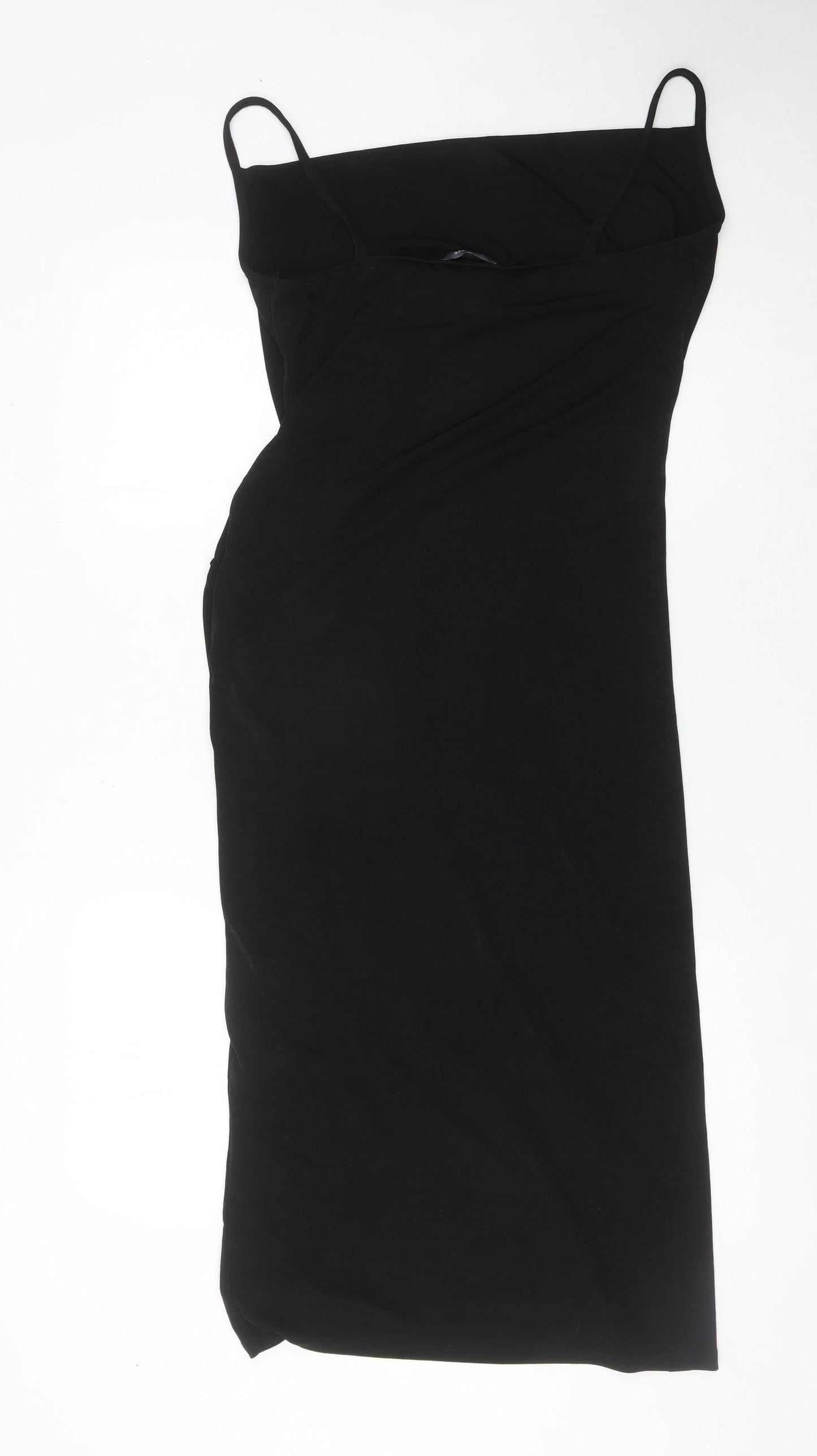 Primark Women’s Black Ruched Bodycon Dress Size L 14-16