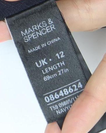 Marks and Spencer Women’s Navy Blue Size 12 Pencil Skirt Workwear