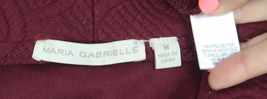 Maria Gabrielle Women's Red Textured Suit Jacket Blazer Size M