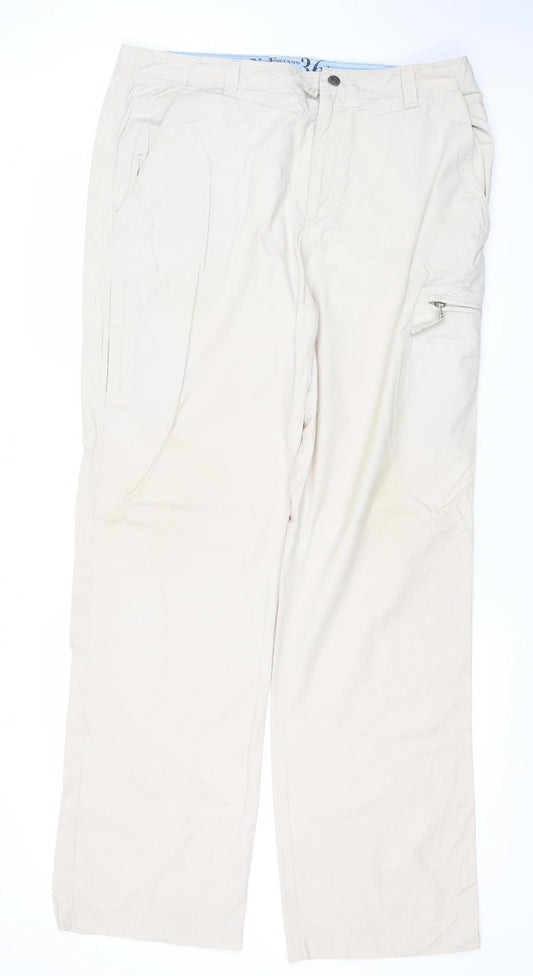 Debenhams Men's Beige Cargo Trousers Size 36L Cotton