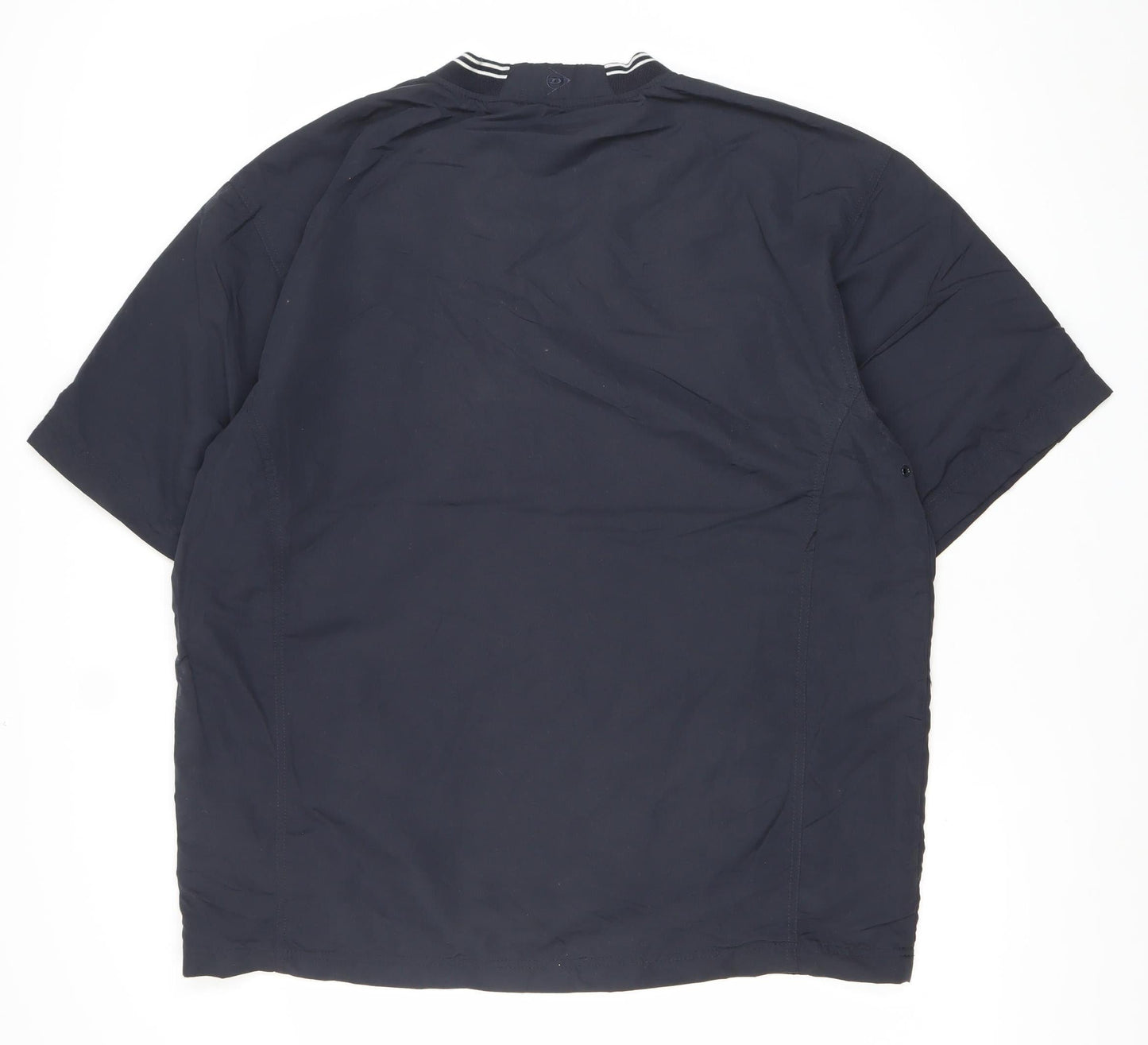 Dunlop Men’s Blue Polyester Golf T-Shirt L V-Neck Sportswear