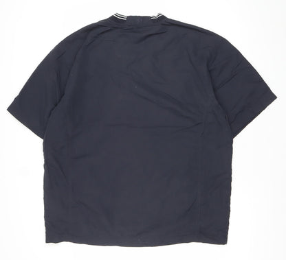Dunlop Men’s Blue Polyester Golf T-Shirt L V-Neck Sportswear